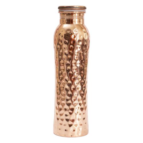 Copper water bottle, hammered, 900ml