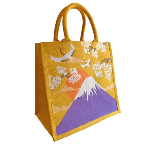 Jute shopping bag, Mountain Japanese Style 30x30cm