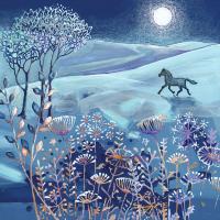 Greetings card "Moonlit Horse" 16x16cm