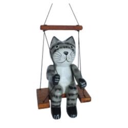 Hanging with Spring Albesia Wood Cat