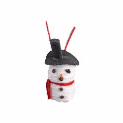 Hanging Decoration, Christmas Worry Doll Snowman 3.5x7.5cm