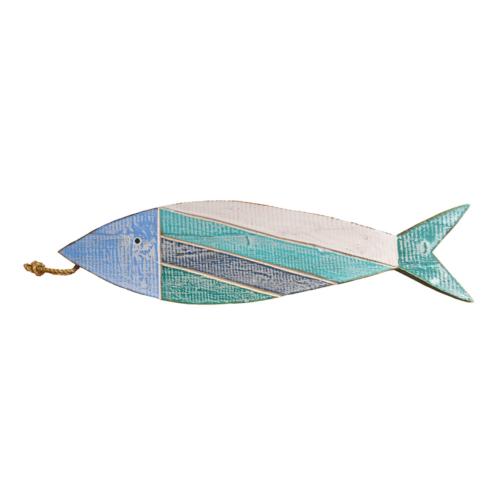 Hanging Fish Sustainable Albesia Wood 38 x 10cm