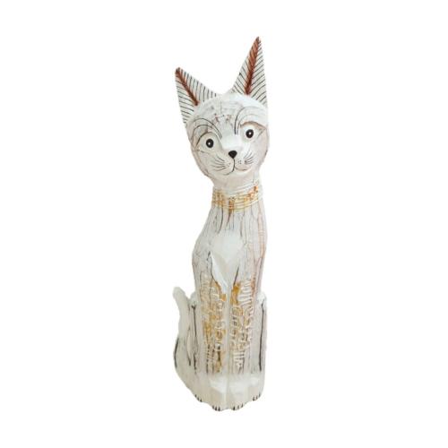 White Cat Albesia Wood 13x6x40cm
