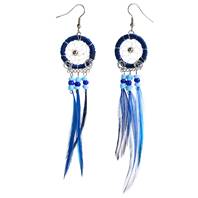 Dreamcatcher earrings, blue