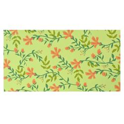 Gift Wrap Handmade Paper Floral Design on Lime