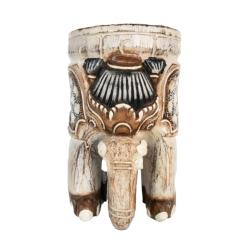 Stool or Coffee Table Albesia Wood Elephant 18x18x30cm