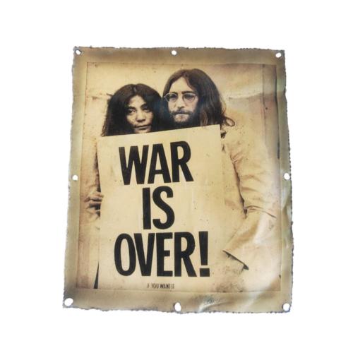 Wall Hanging War is Over Recycled Tin 23x27cm