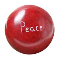 Palewa sentiment pebble, red - Peace