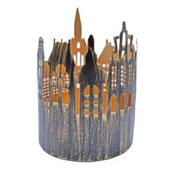 T-lite Holder Metal Die Cut, Holy City 15cm height