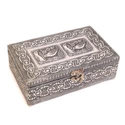 Jewellery / Trinket Box, Indian Birds Design 20x6x13cm