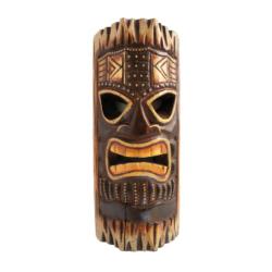 Mask Albesia Wood Large Black Eyes 13x50cm
