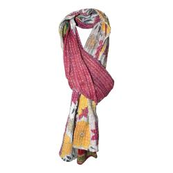 Scarf cotton kantha 45x190cm assorted colours