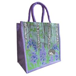 Jute shopping bag, hedgehog