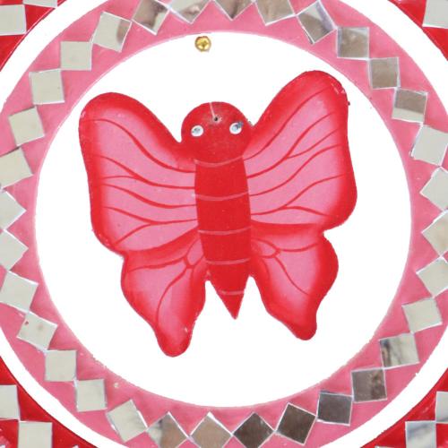 Mobile with Glass Tiles Pink Butterfly 21cm diameter