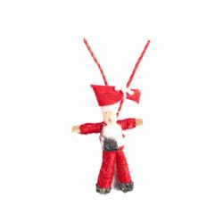 Hanging Decoration, Christmas Worry Doll Santa Claus 3.5x7.5cm