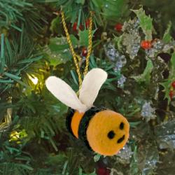 Hanging decoration, felt bee