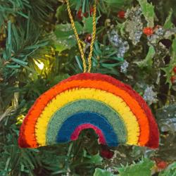 Hanging decoration, felt rainbow