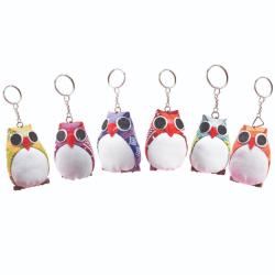 36 x Crochet Keyring Owl Assorted Colours 