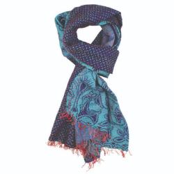 Scarf recycled silk kantha stitch