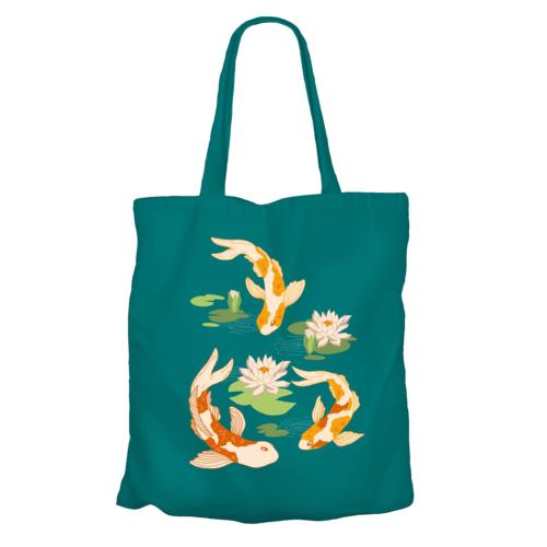 Tote Bag Recycled Cotton Koi Carp 36 x 40cm