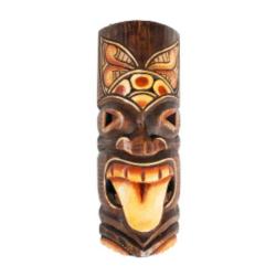 Mask Albesia Wood Tongue Out 13x50cm