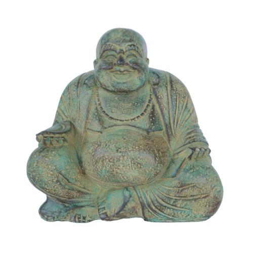 Laughing Buddha Green Sandstone 21x12x21cm