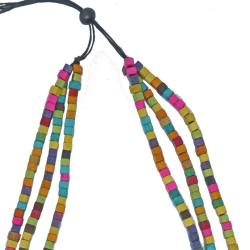 Necklace Handpainted Wooden Muticolour Tiny Beads