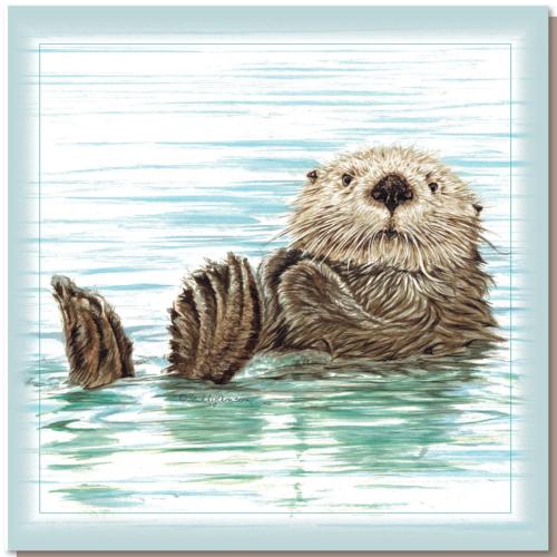 Greetings card, sea otter