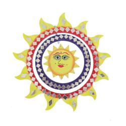 Mobile with Glass Tiles Sun 21cm diameter