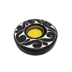 T-lite Holder Terracotta Round Black White