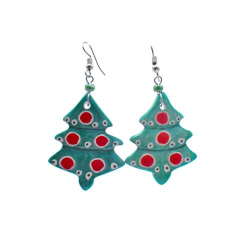 Earrings Kisii Stone Christmas Tree