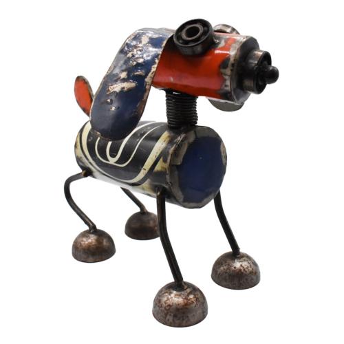 Recycled Metal Dog Ornament, assorted colours 29 x 18 x 25cm