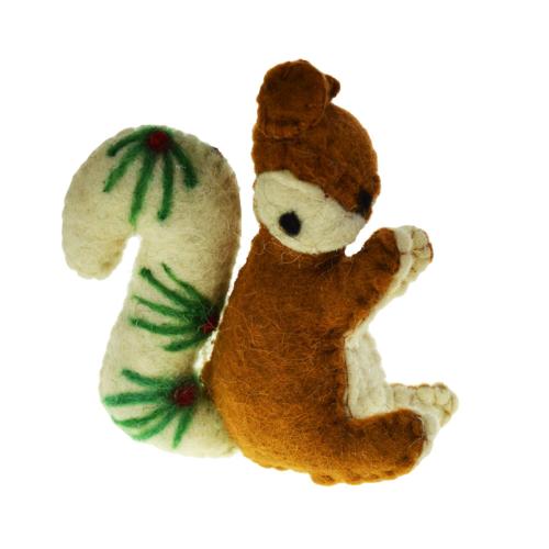 Hanging decoration, felt squirrel