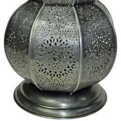 Metal Lantern bulb shape with cut out detail 18 x 31cm