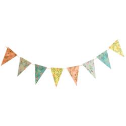 Bunting Handmade Paper Triangles Floral Design