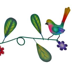 Birds on Branch Metal 20x35cm