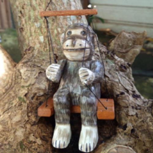 Hanging with Spring Albesia Wood Monkey