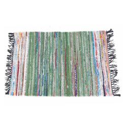 Chindi Rag Rug Recycled Material Green 60 x 90cm