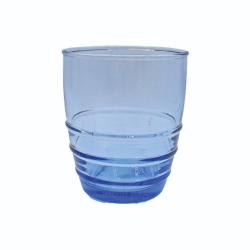 Single Tumbler Recycled Glass Blue Tinted, 9.4cm height