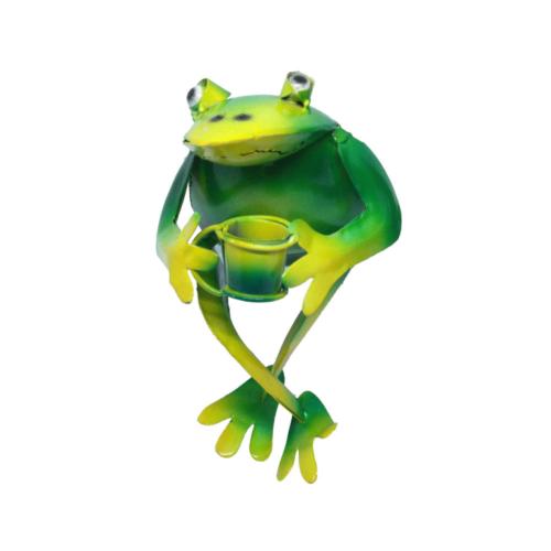 Frogs Drinking Metal Assorted Colours 10x10x13cm