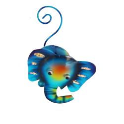 Elephant Metal Assorted Colours 7x7x8cm