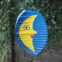 Wind Spinner Wood Sun on Blue 11x32cm