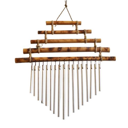 Hanging 5-tier Bamboo with 17 Metal Chimes