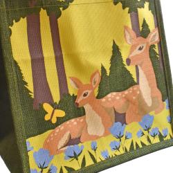 Jute shopping bag, Woodland Deer 30x30cm