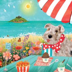 Greetings Card, Table for One St Michael's Mount, 16x16cm