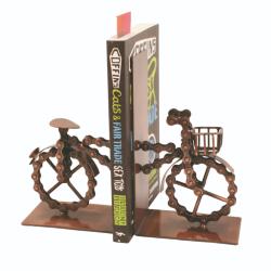 Bike chain bookends bicycle