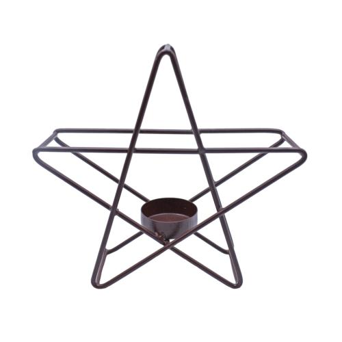 Star Shaped Metal T-lite Holder, 17 x 17 x 5cm