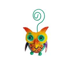Owl Metal Assorted Colours 5x8x9cm
