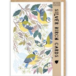 Greetings Card, Blue Tits, 12.5x18cm