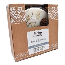 Boho Organics Amber Vanilla Candle Good Karma 200g